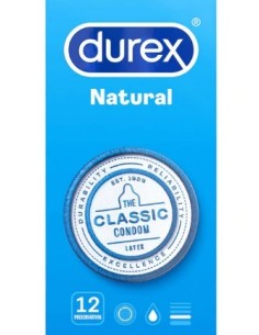 PRESERVATIVO DUREX NATURAL  12 UNIDADES 