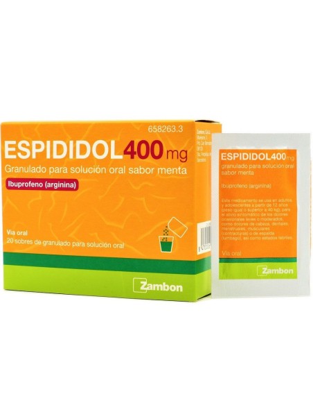 ESPIDIDOL 400 MG 20 SOBRES GRANULADO SOLUCION ORAL MENTA