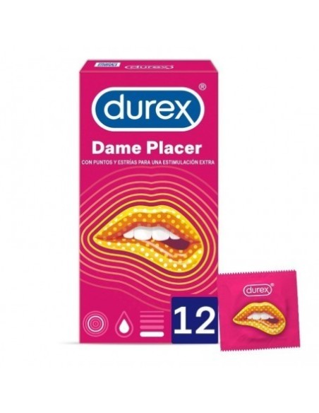 PRESERVATIVOS DUREX DAME PLACER 12 UNIDADES   