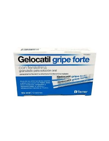 GELOCATIL GRIPE FORTE CON FENILEFRINA 10 SOBRES PARA SOLUCION ORAL