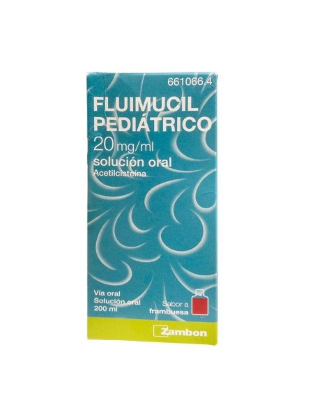FLUIMUCIL PEDIÁTRICO 20 MG/ML SOLUCIÓN ORAL  JARABE SABOR FRAMBUESA