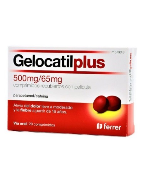 GELOCATIL PLUS   500/65 MG 20 COMPRIMIDOS RECUBIERTOS