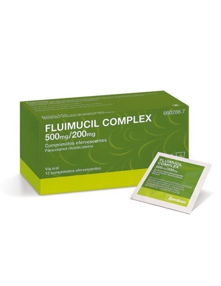 FLUIMUCIL COMPLEX 500/200 MG 12 COMP EFERVESCENTES