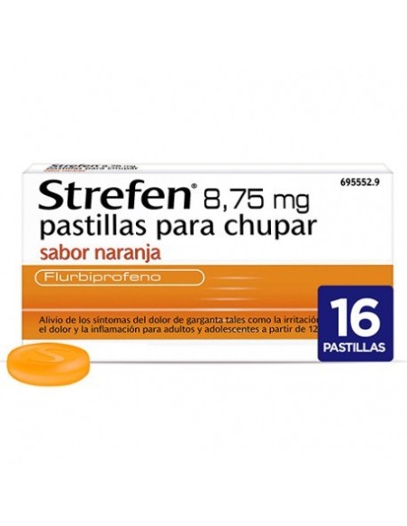 STREFEN NARANJA 8,75 MG 16 PASTILLAS DE CHUPAR
