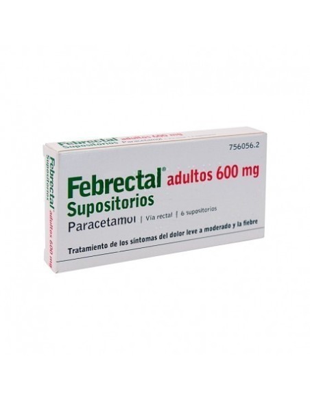 FEBRECTAL ADULTOS 600 MG 6 SUPOSITORIOS