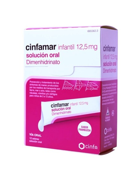 CINFAMAR INFANTIL 12,5 MG 12 SOBRES