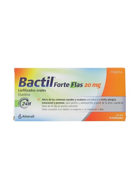 BACTIL FORTE FLAS 20 mg 10 LIOFILIZADOS ORALES