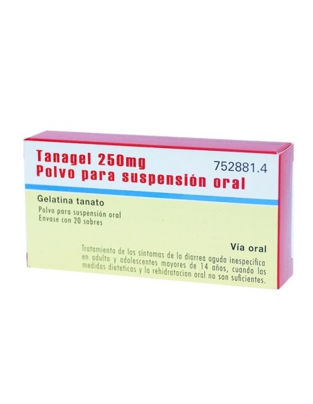 TANAGEL 250 MG 20 SOBRES