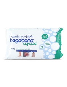 BEGOBAÑO ESPONJAS CON JABÓN ESPECIAL 30 UNIDADES