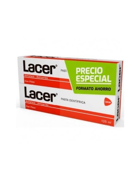 LACER DENTÍFRICO DUPLO 125 ML X 2 UNIDADES