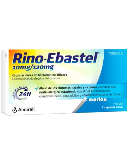 RINO EBASTEL 10/120 MG COMPRIMIDOS