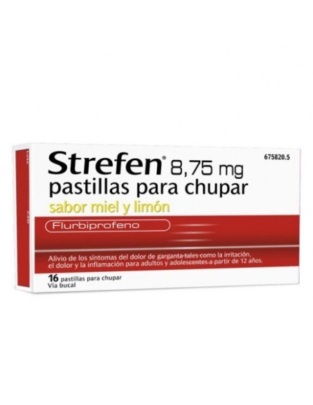 STREFEN 8,75 MG 16 PASTILLAS DE CHUPAR