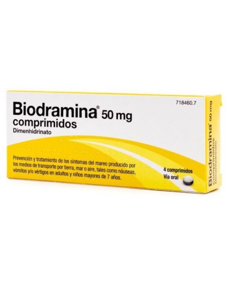 BIODRAMINA 4 COMPRIMIDOS