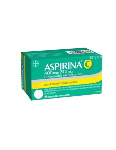 ASPIRINA C 400/240 MG 20 COMPRIMIDOS EFERVESCENTES