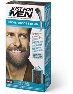 JUST FOR MEN BIGOTE Y BARBAS CASTAÑO OSCURO