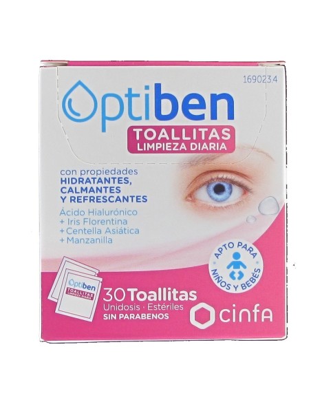OPTIBEN TOALLITAS LIMPIEZA DIARIA 30 TOALLITAS