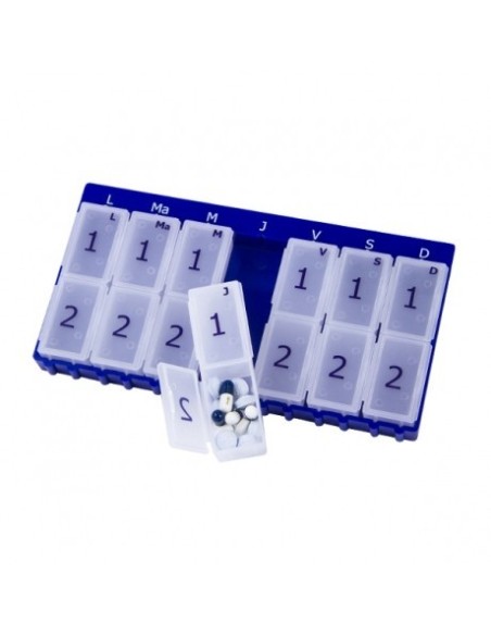 PASTILLERO SEMANAL S - 2 ORGANIZADOR DE MEDICAMENTOS SEMANAL 2T DIARIA