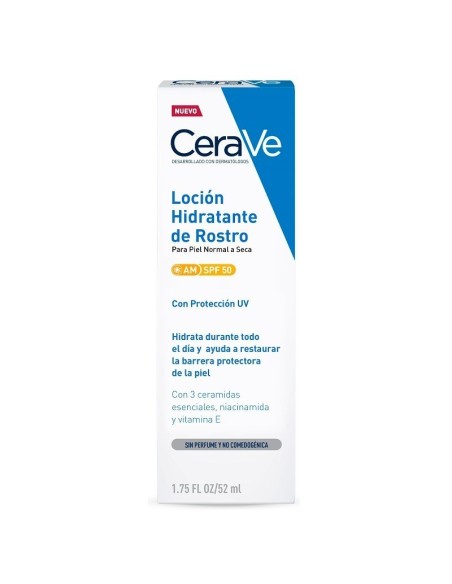 CERAVE LOCION HIDRATANTE DE ROSTRO SPF 50  1 TUBO 52 ml