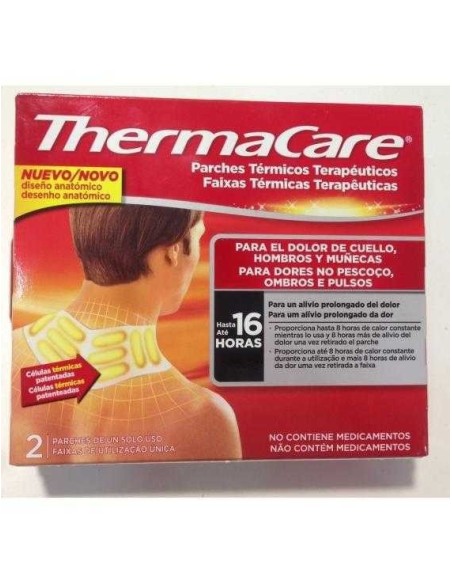 THERMACARE PARCHES TÉRMICOS TERAPÉUTICOS CUELLO HOMBROS Y MUÑECAS 2 PARCHES