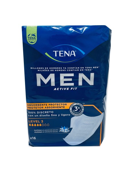 TENA MEN ACTIVE FIT LEVEL 3 16 UNIDADES