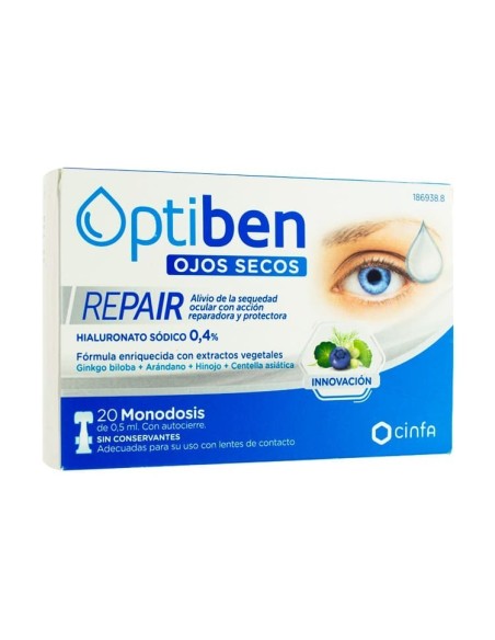 OPTIBEN OJOS SECOS REPAIR  20 MONODOSIS
