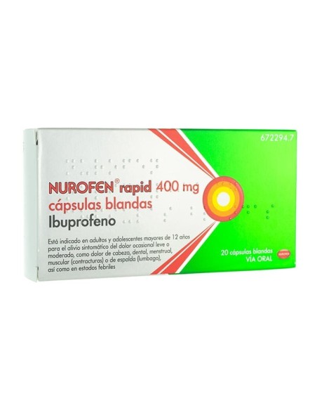 NUROFEN RAPID 400 MG 20 CAPSULAS BLANDAS