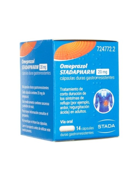 OMEPRAZOL STADAPHARM 20 MG 14 CAPSULAS (FRASCO) GASTRORRESISTENTES