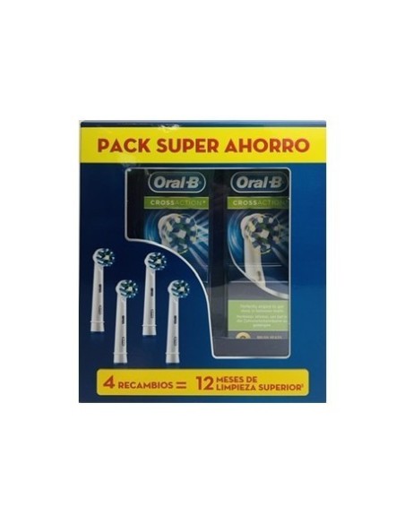 ORAL B RECAMBIO CEPILLO ELECTRICO  CROSS ACTION EB50-3 3 UNIDADES