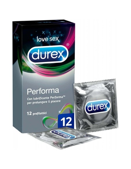 PRESERVATIVOS DUREX PLACER PROLONGADO PERFORMA 12 UNIDADES