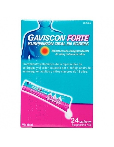 GAVISCON FORTE 24 SOBRES SUSPENSION ORAL 10 ML
