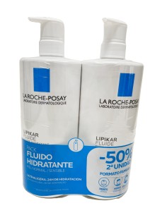 LA ROCHE POSAY LIPIKAR FLUIDO 750 ML DUPLO 2? UNIDAD AL 50% DE DESCUENTO