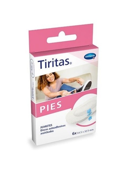 TIRITAS PIES JUANETES  6 UNIDADES 54,5 mm x 32,5 mm