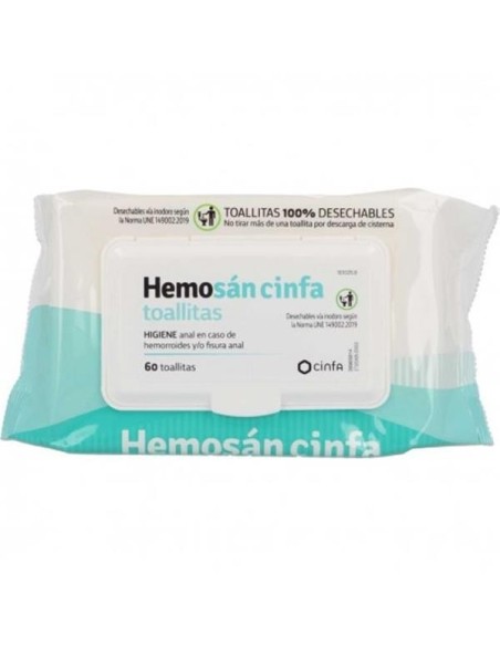 HEMOSAN CINFA  60 TOALLITAS