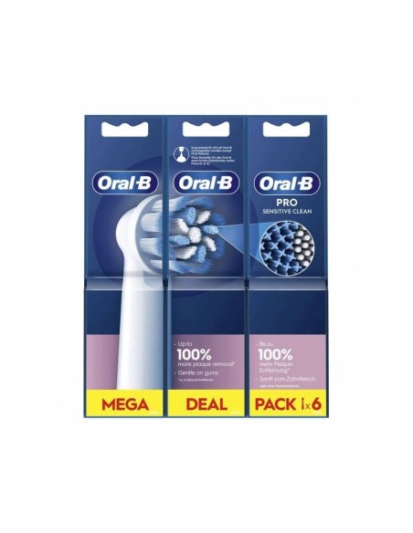 CEPILLO DENTAL ELECTRICO RECAMBIO ORAL-B SENSITIVE CLEAN 6 CABEZALES