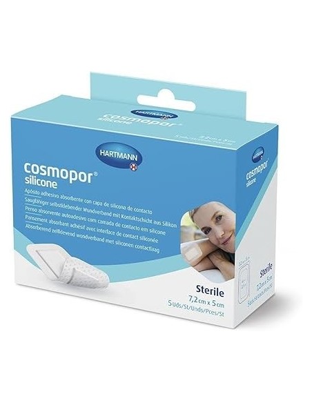 COSMOPOR SILICONE APOSITO ESTERIL 5 UNIDADES 7,2 cm x 5 cm