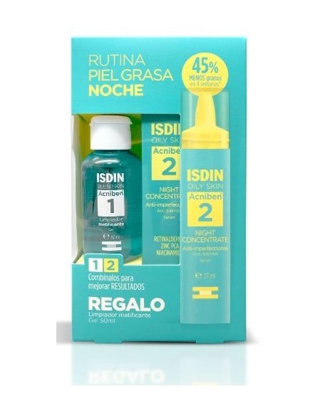 ACNIBEN NIGHT CONCENTRATE ANTI-IMPERFECCIONES SERUM 27 ML + LIMPIADOR MATIFICANTE 50ML