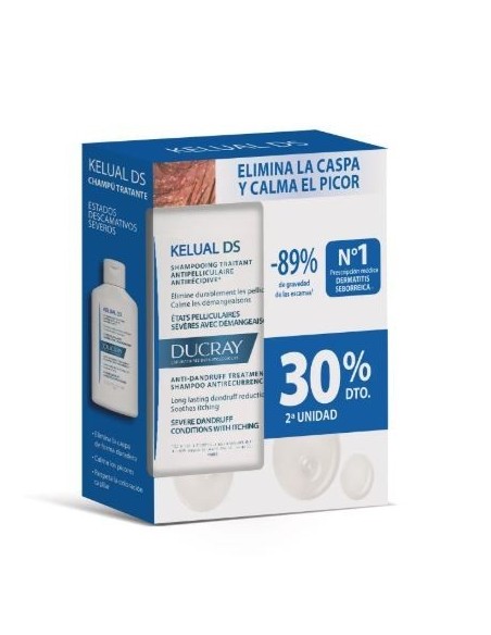 DUCRAY KELUAL CHAMPU 100 ML DUPLO 2? UNIDAD 30% DE DESCUENTO