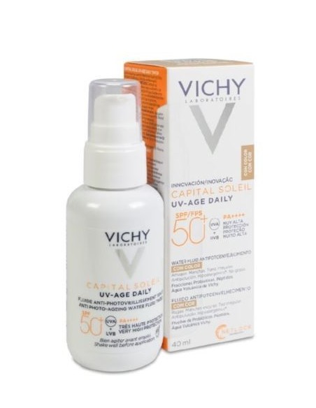 VICHY CAPITAL SOLEIL UV AGE DAILY SPF 50+  40 ML COLOR TONO CLARO