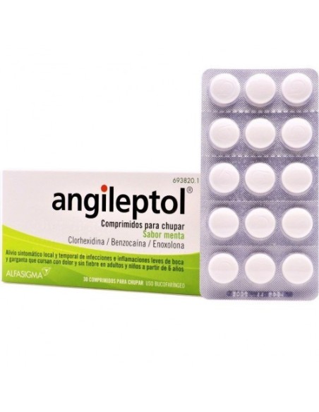 ANGILEPTOL MENTA 30 COMPRIMIDOS