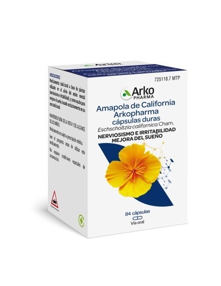 AMAPOLA DE CALIFORNIA ARKOPHARMA 300 mg 84 CAPSULAS