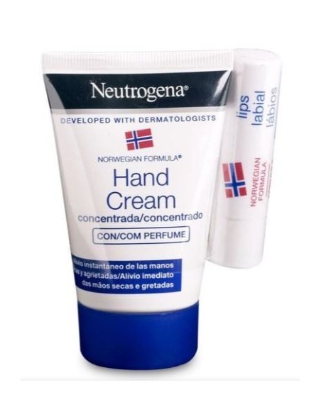 NEUTROGENA PACK CREMA DE MANOS 50ML + BARRA LABIOS SPF20 + LOCIÓN CORPORAL 15 ML