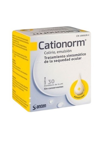 CATIONORM COLIRIO EMULSION 0.4 ML 30 MONODOSIS