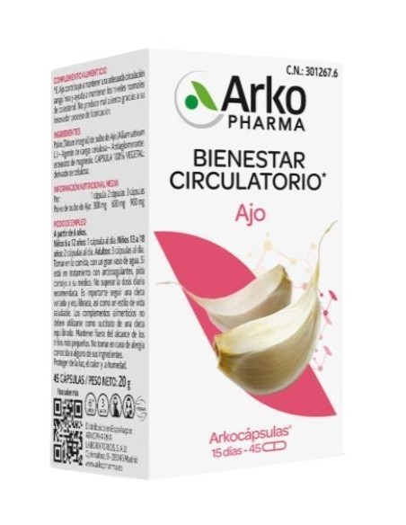 ARKOCÁPSULAS DE AJO 45 CÁPSULAS