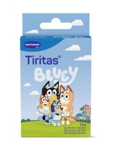 TIRITAS BLUEY 12 UNIDADES 3 TAMAÑOS