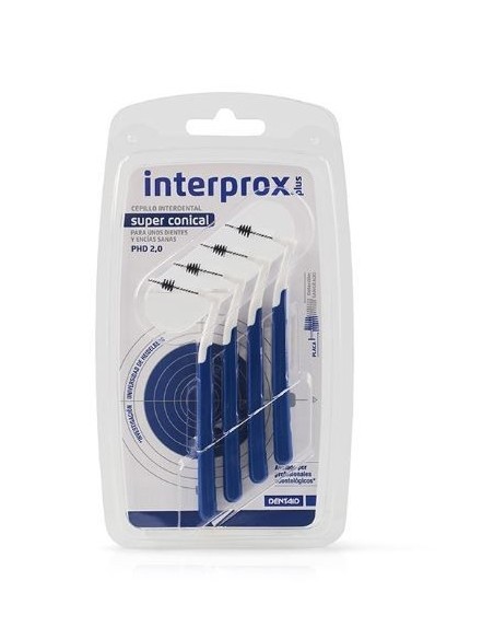 CEPILLO INTERPROX SUPER CONICO PHD 2.0 4 UNIDADES