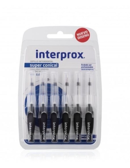 CEPILLO INTERPROX SUPER CONICO PHD 2.0 6 UNIDADES