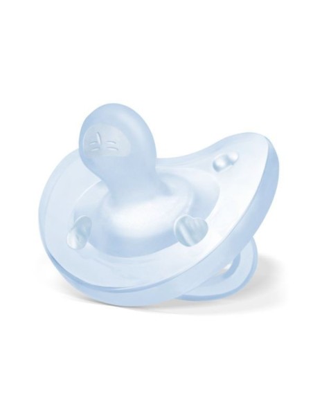 CHICCO CHUPETE SILICONA PHYSIOFORMA LUXE 2-6 MESES AZUL 1 UD 