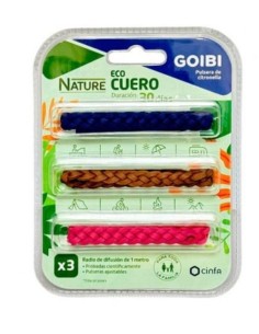 GOIBI PULSERA CITRONELA NATURE ECO CUERO