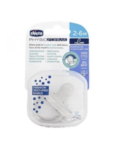 CHICCO CHUPETE SILICONA PHYSIOFORMA LUXE 2 - 6 MESES 1 UNIDAD NEUTRO