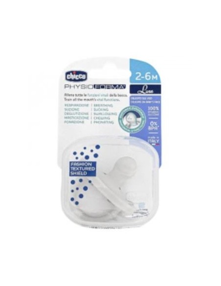 CHICCO CHUPETE SILICONA PHYSIOFORMA LUXE 2 - 6 MESES 1 UNIDAD NEUTRO